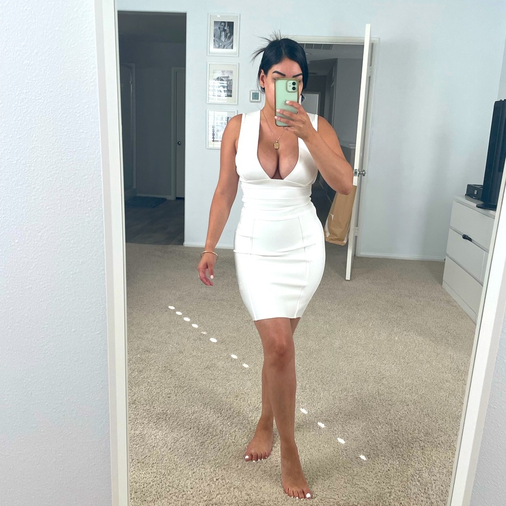 Forever 21 White Bandage Mini Dress